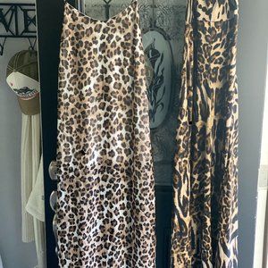 Pink Lily maxi dress animal print Small